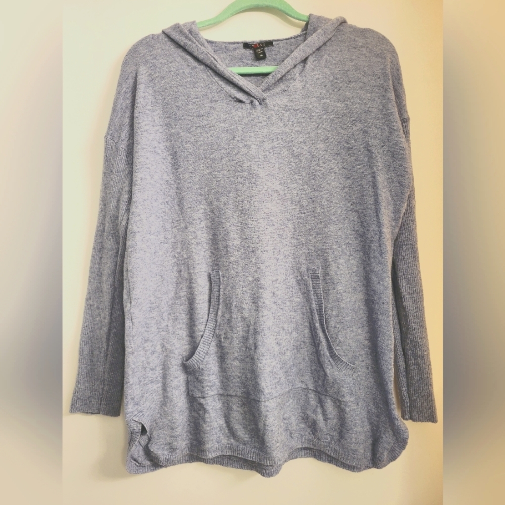 Light Blue Knit pullover Hoodie size M